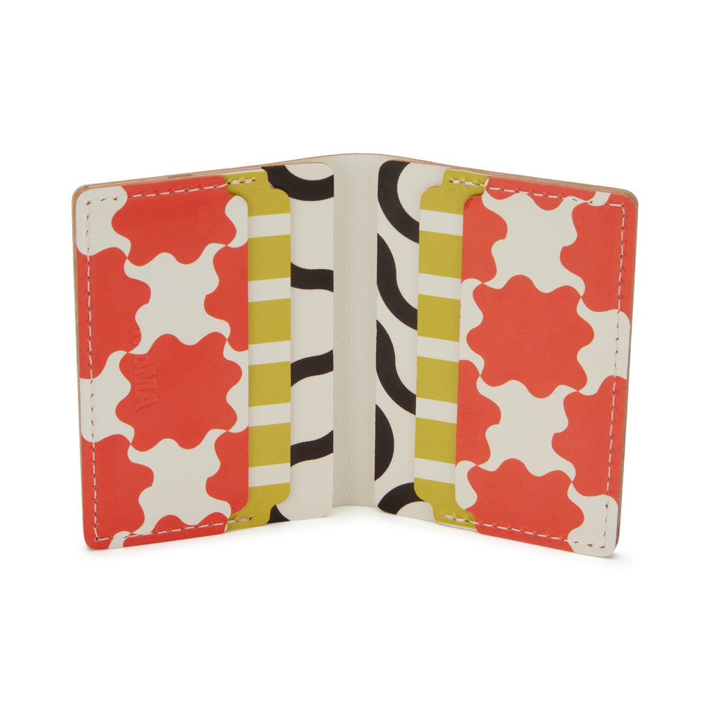 Dusen Dusen Recycled Leather Double Card Holder - Arc
