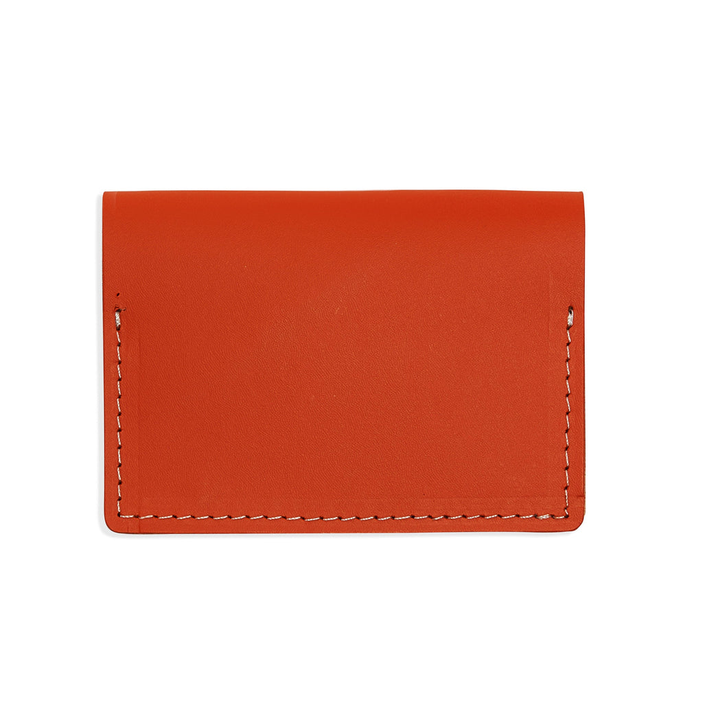 Primary Recycled Leather Wallet - Blue/ Red