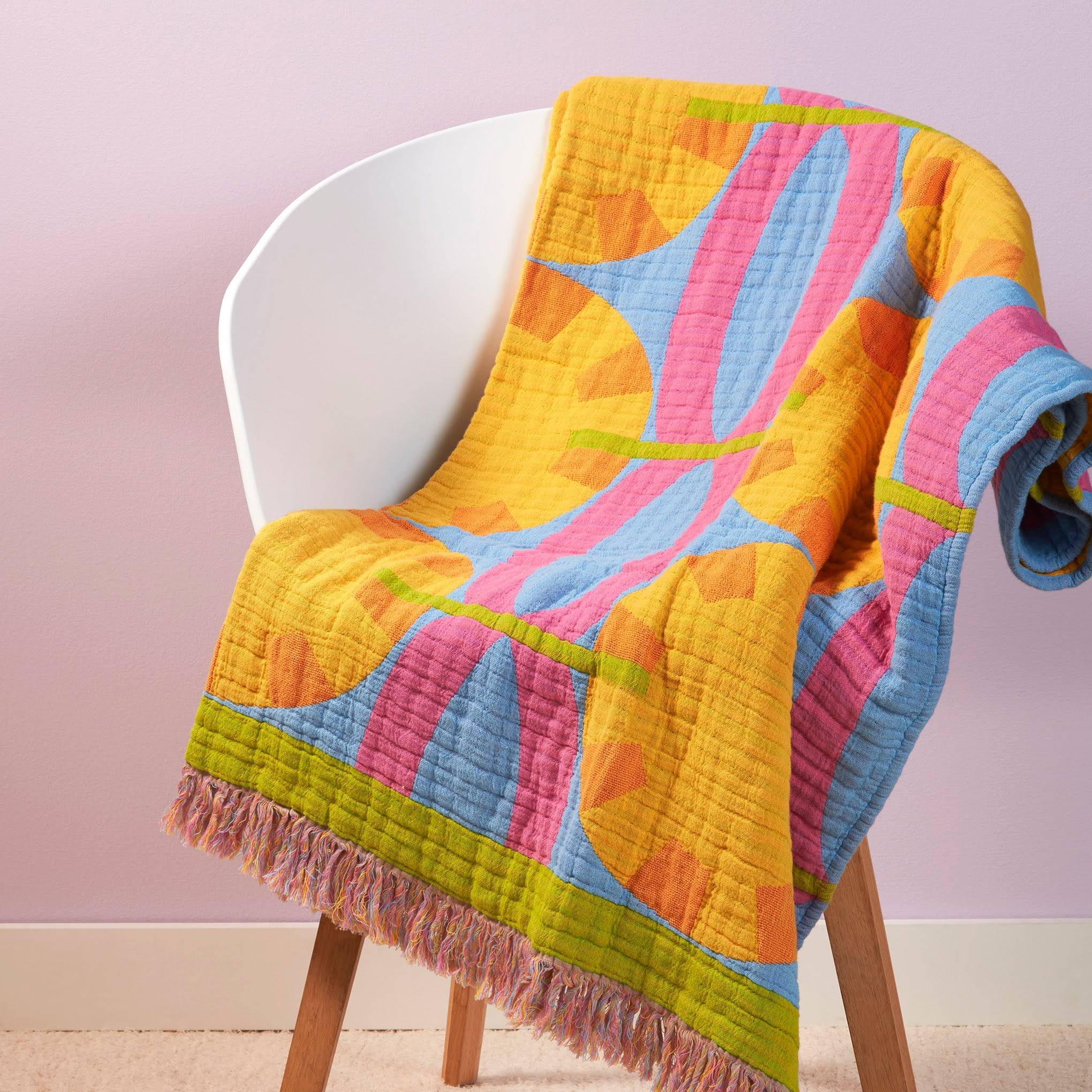 Orun Cotton Throw Blanket by Yinka Ilori