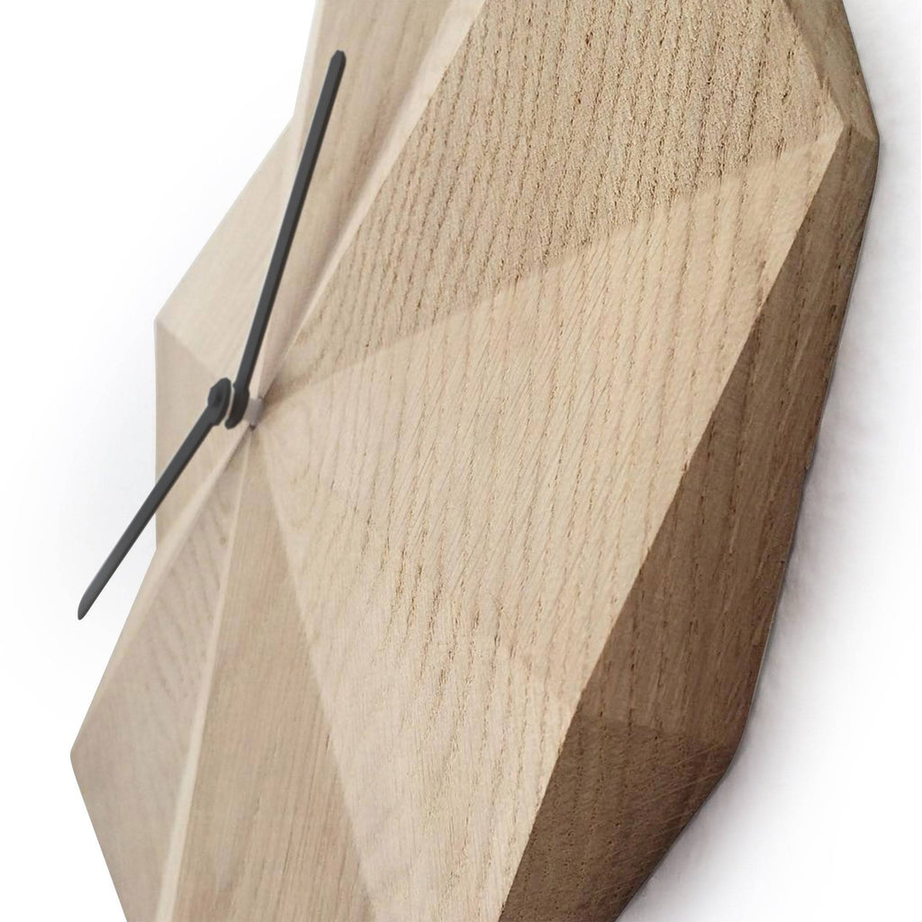 Delta Wall Clock - Oak/ Black