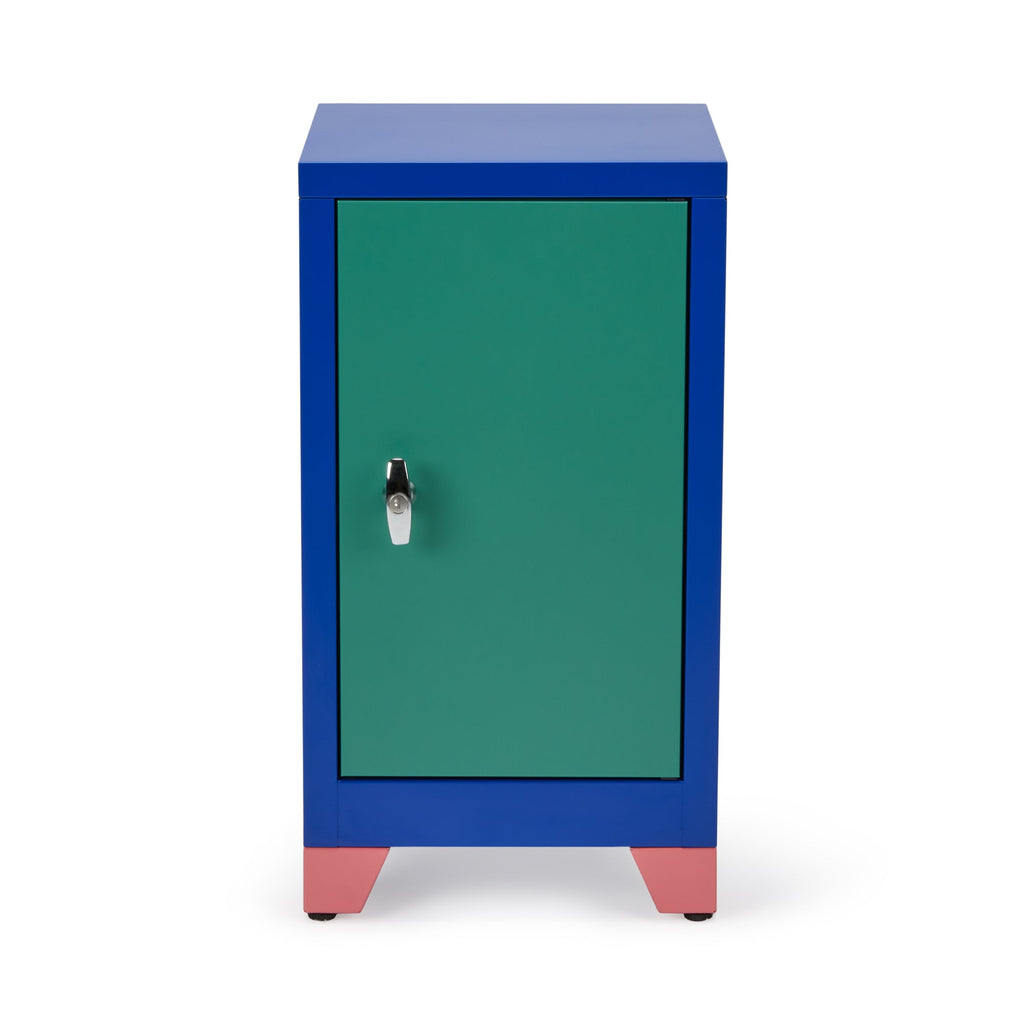 Metal Locker &amp; Side Table - Green