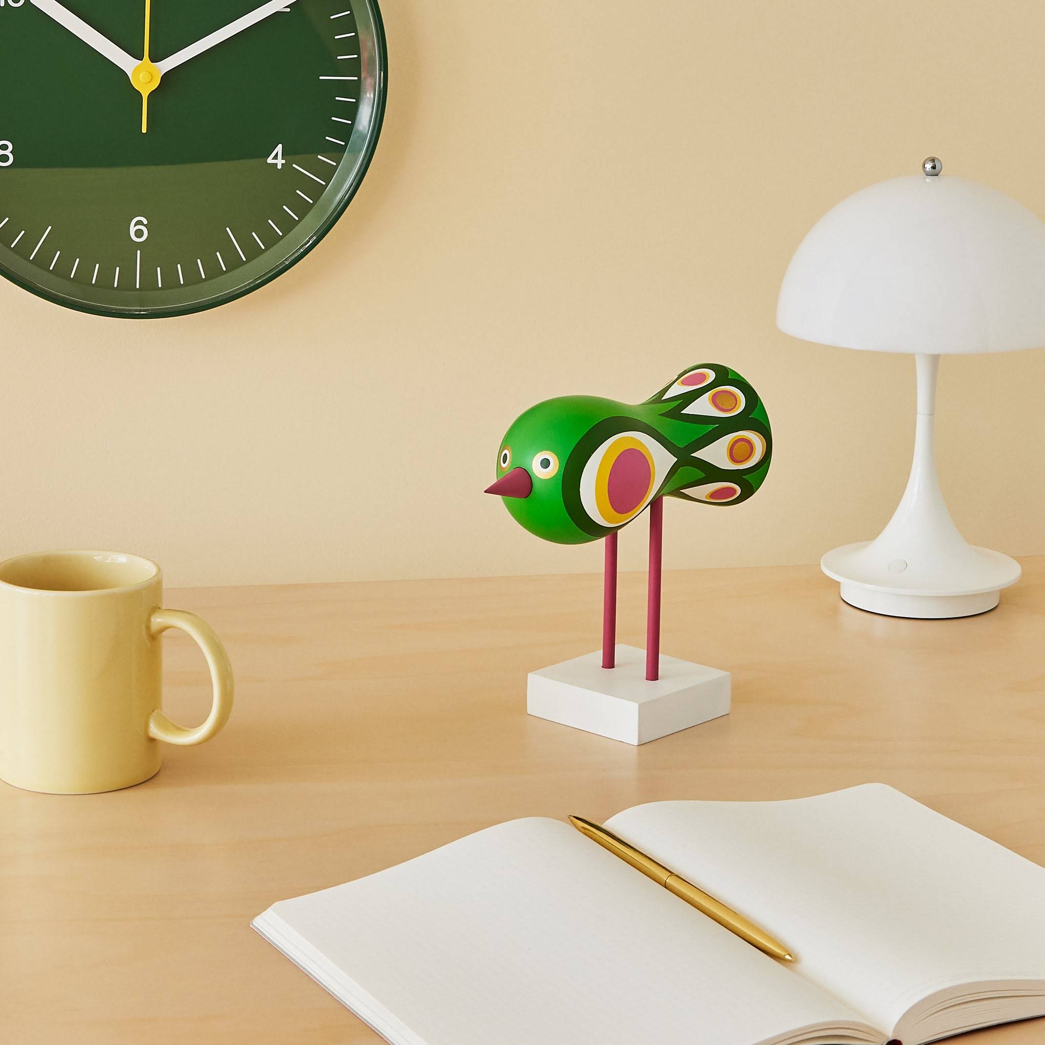 Lisa Larson Wooden Bird Object - White Base