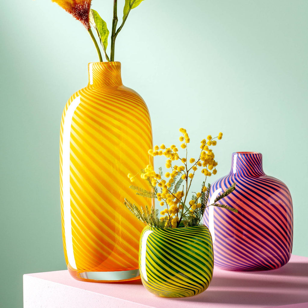 Filo Colori Glass Vase - Green