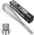 Whisk,14in Large Whisks, Heavy Duty Stainless Steel Wire Whisk for Blending, Whisking, Beating Suitable for st...