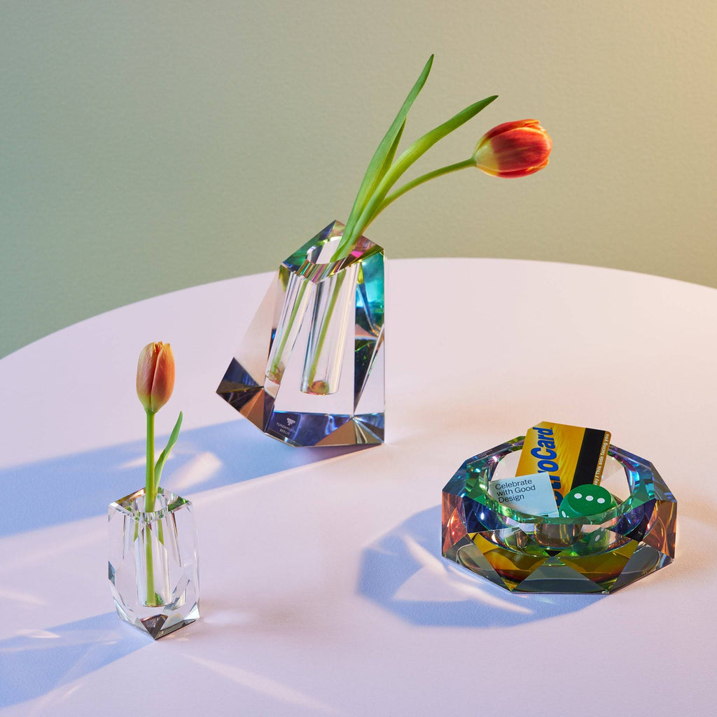 Faceted Crystal Vase - Small