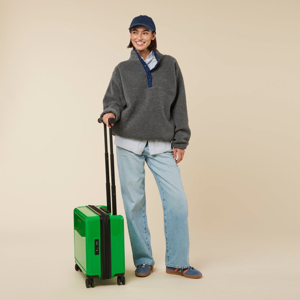 Square Expandable Suitcase with TT Handle - Carry-On