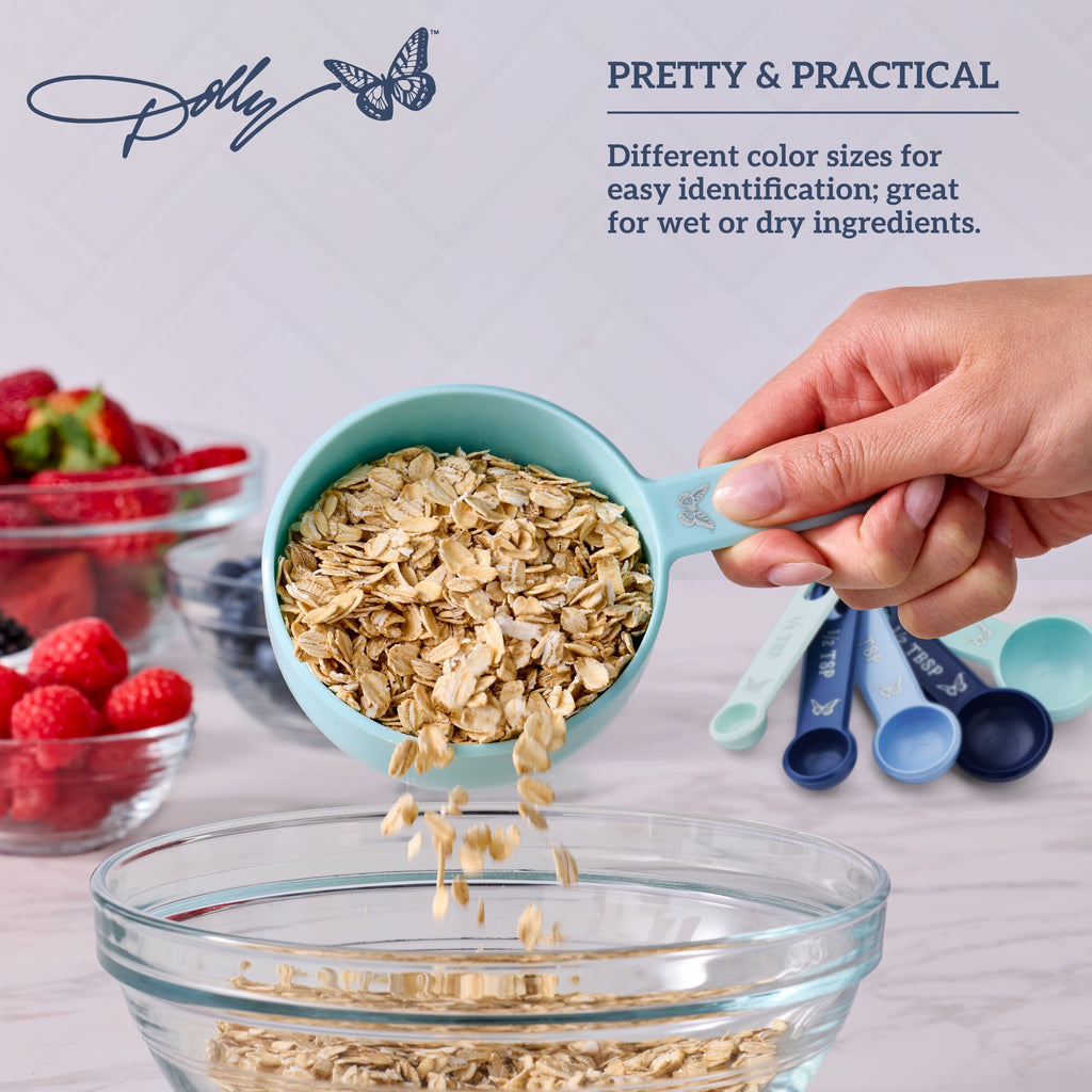 9-Piece Measuring Cups and Measuring Spoons Set, Blue