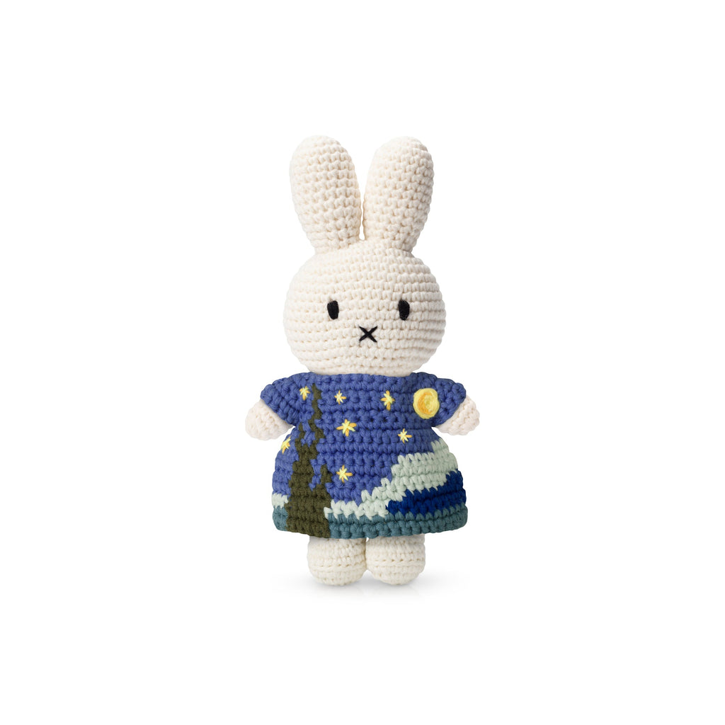 Miffy &amp; Friends Crochet Van Gogh The Starry Night Plush Toy - Miffy