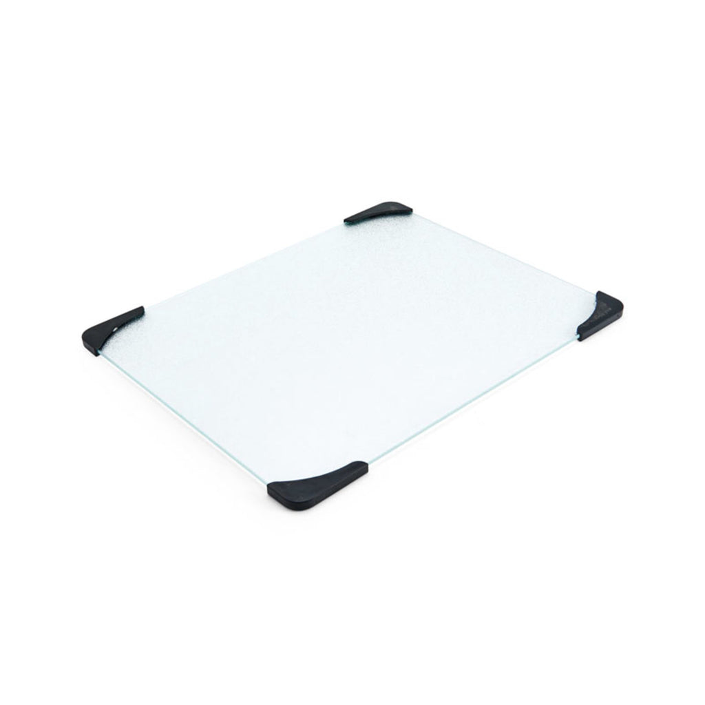 12-inch x 15-inch Glass Cutting Board with Black Non-Slip Corners