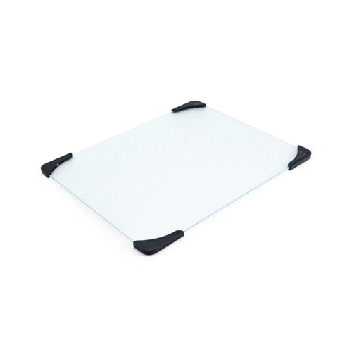 12-inch x 15-inch Glass Cutting Board with Black Non-Slip Corners