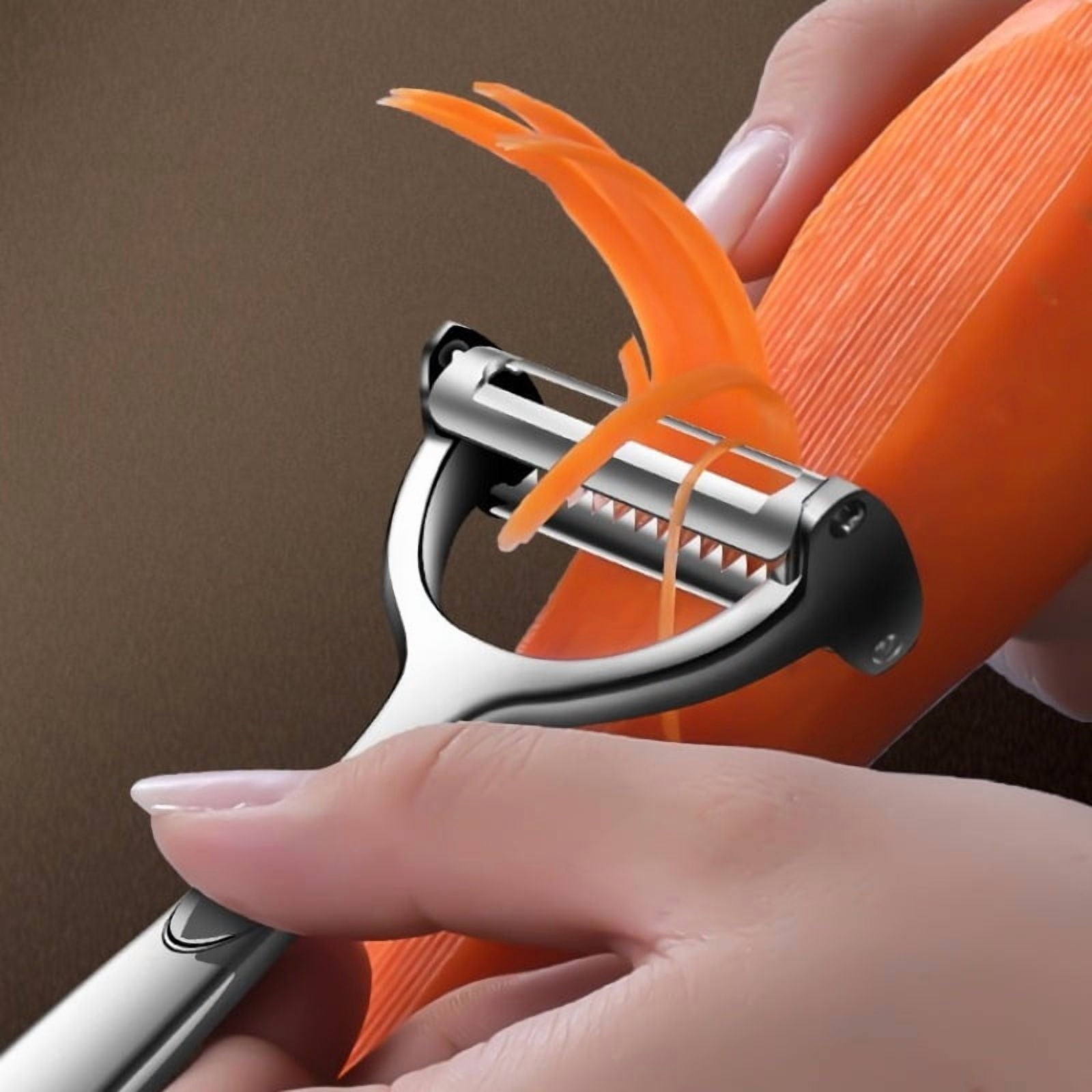 2-in-1 Vegetable Peeler and Julienne Cutter - Stainless Steel Y Peeler for Potatoes, Cucumber, Apple Peeler -...