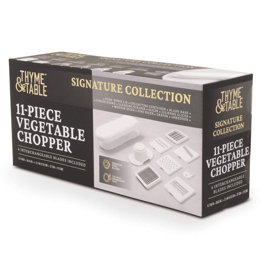 11-Piece Vegetable Chopper, Cream