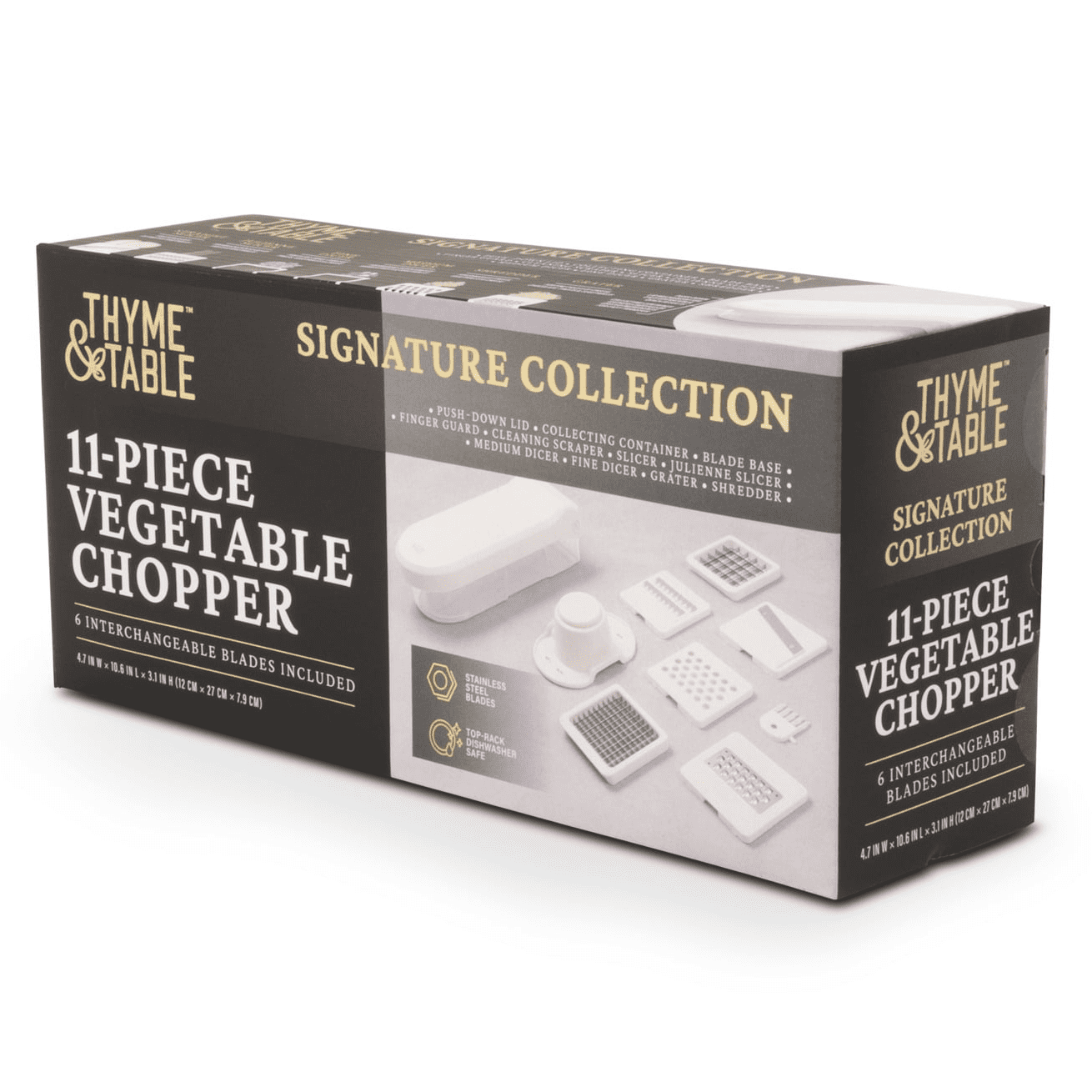 11-Piece Vegetable Chopper, Cream