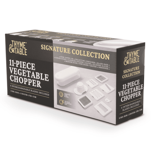 11-Piece Vegetable Chopper, Cream