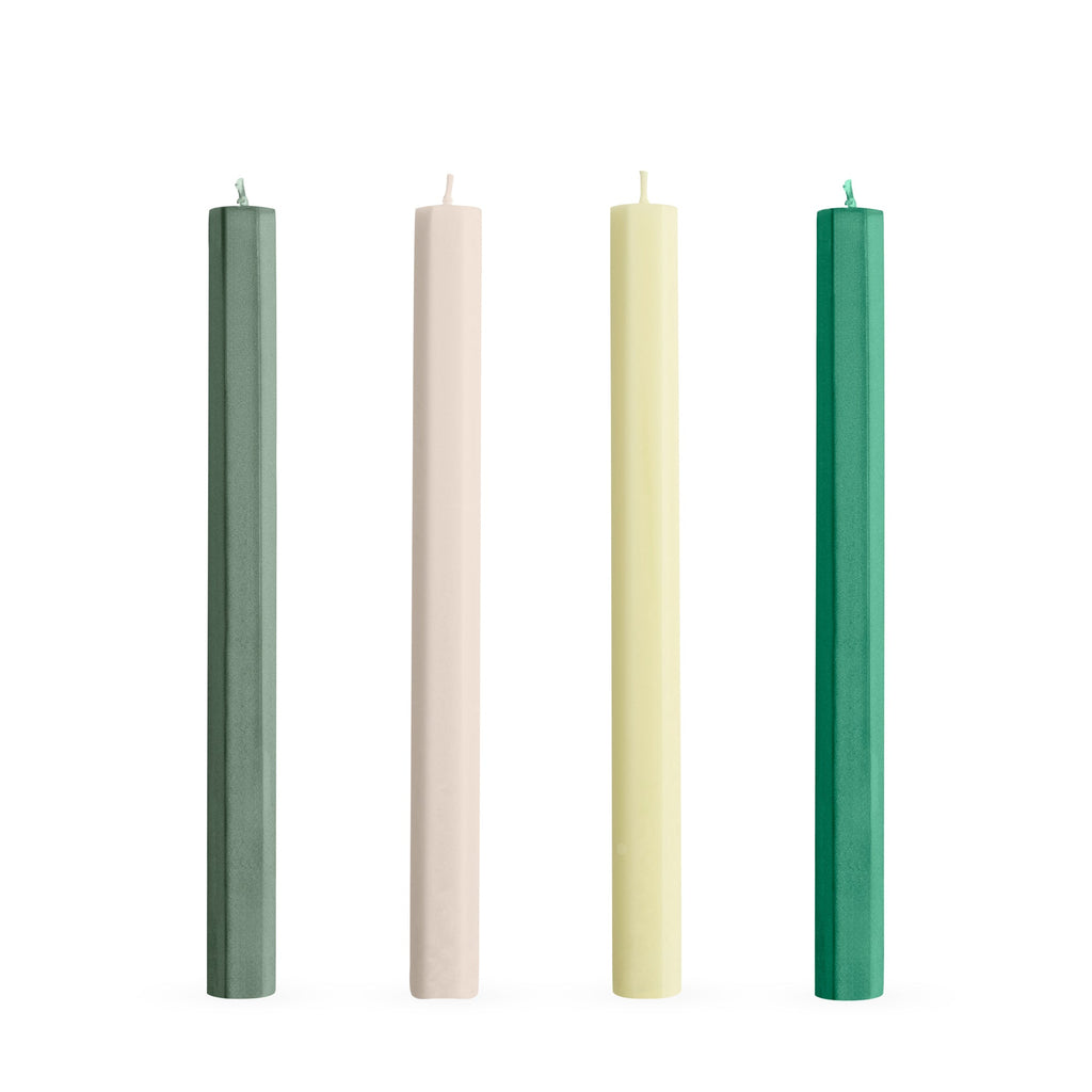 HAY Shape Candles - Set of 4 - Greens/ Whites
