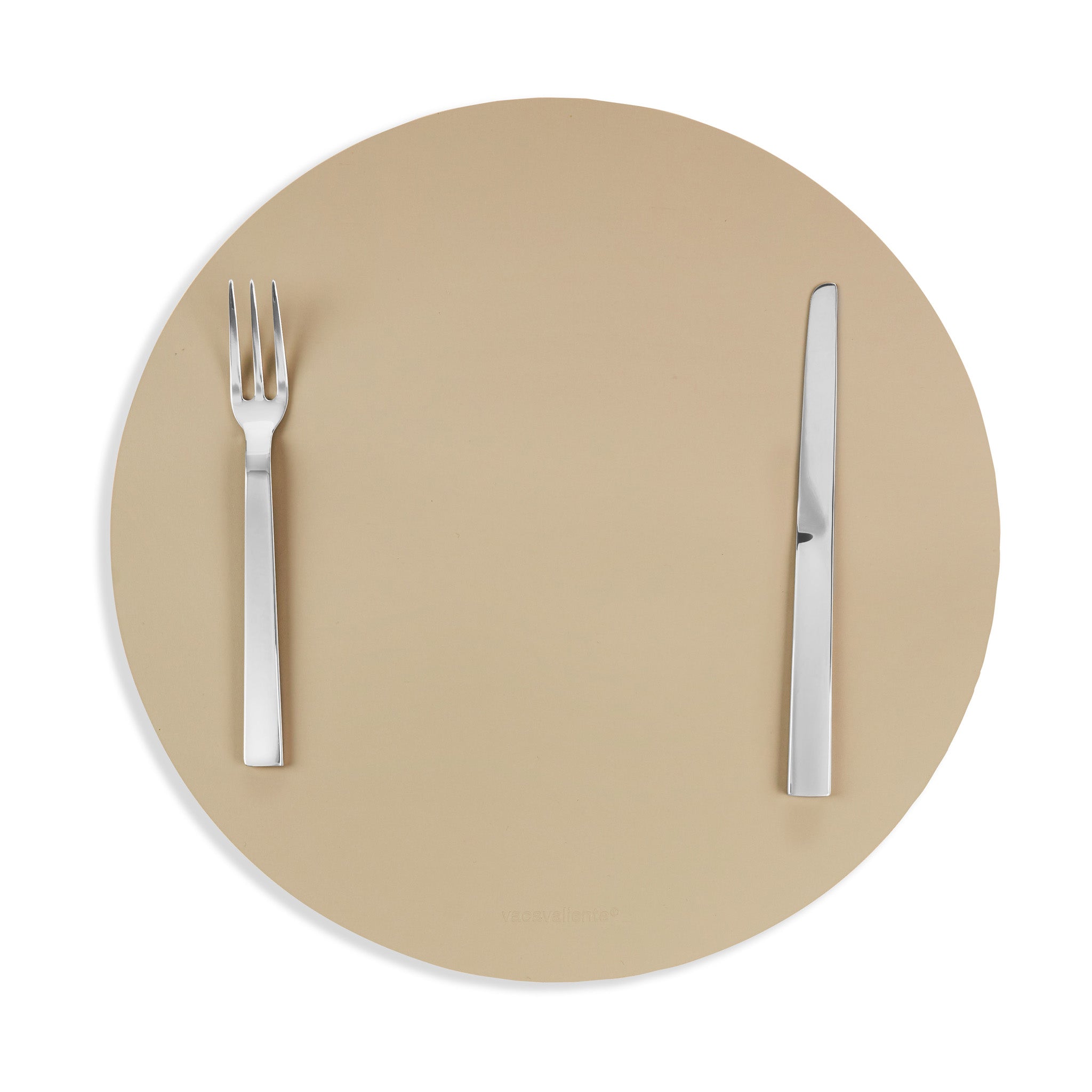 Dual-Sided Recycled Leather Placemat - Yellow/ Light Grey