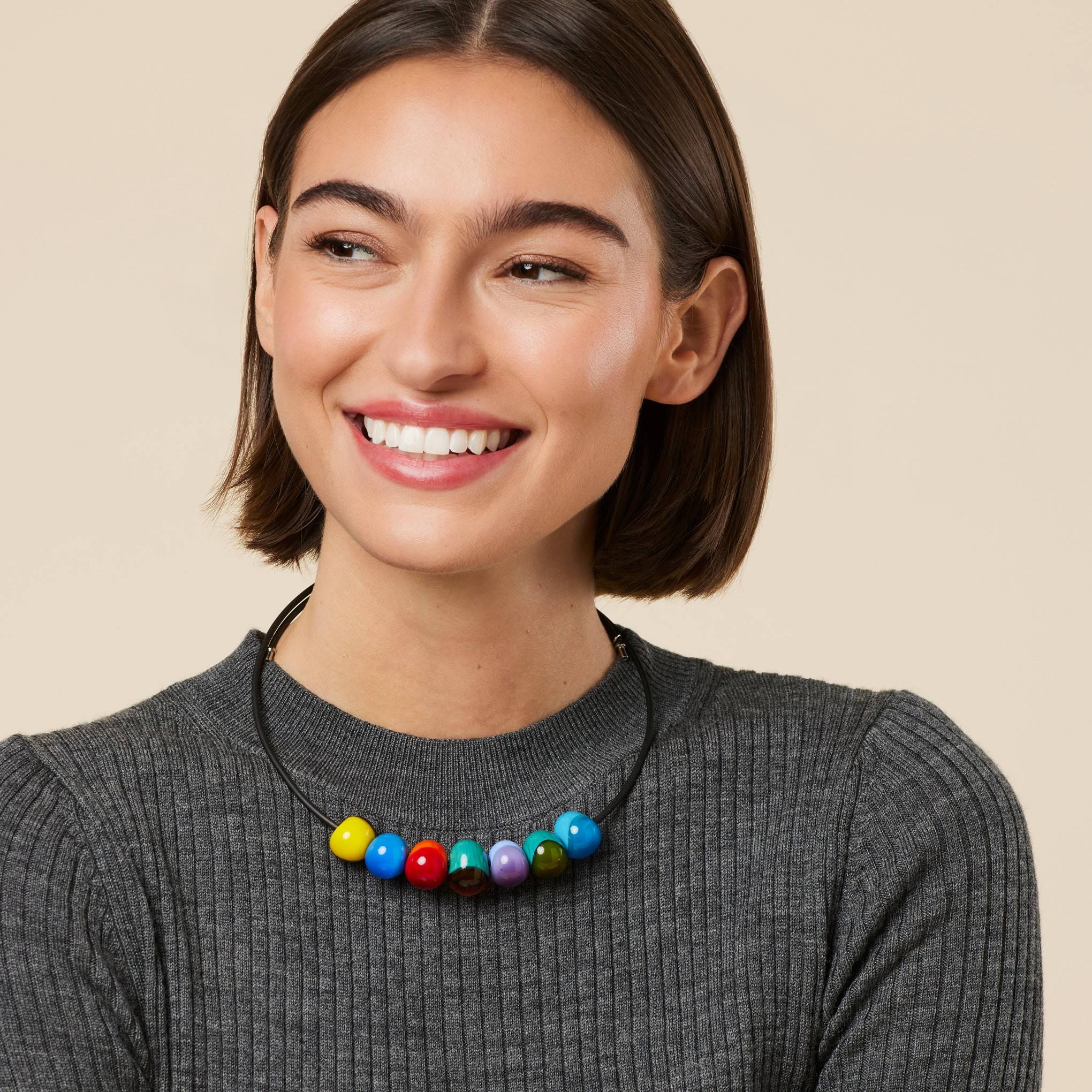 Macchia Glass Sphere Necklace