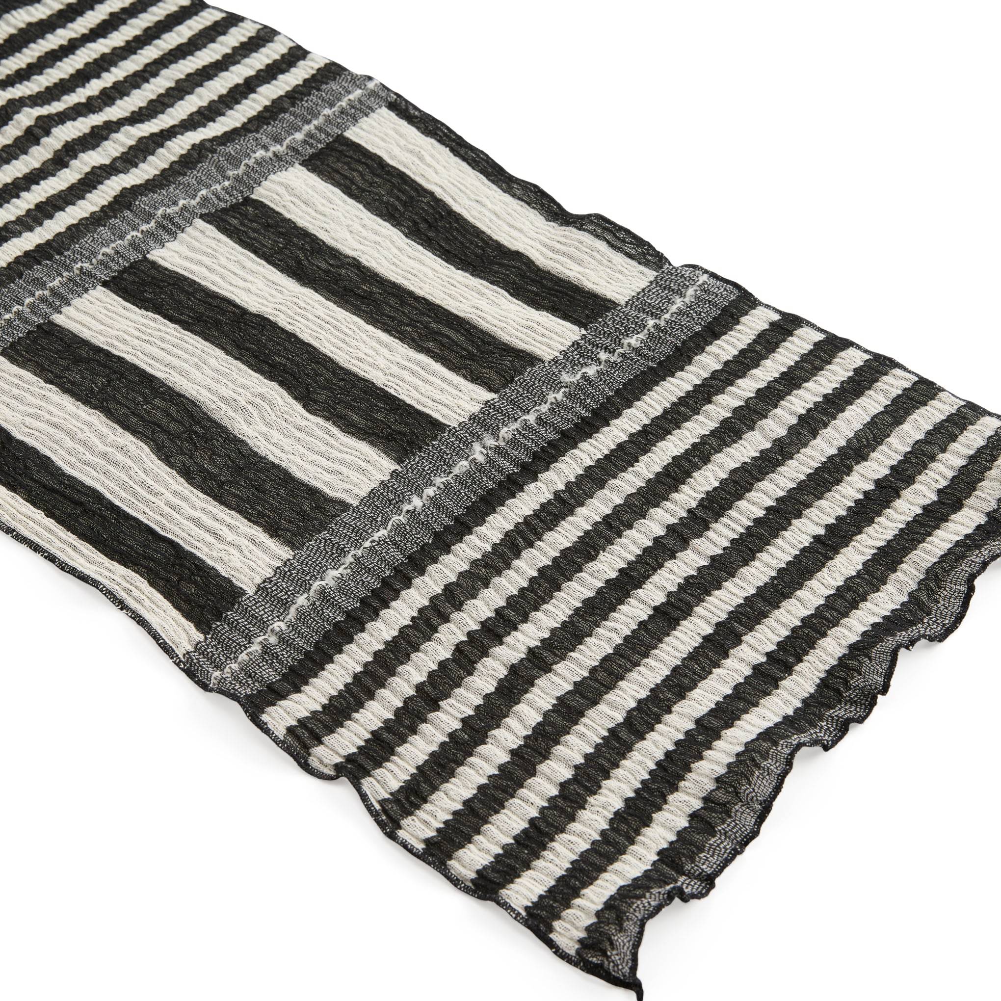 Nuno Stripey Stripe Wool-Cotton Scarf