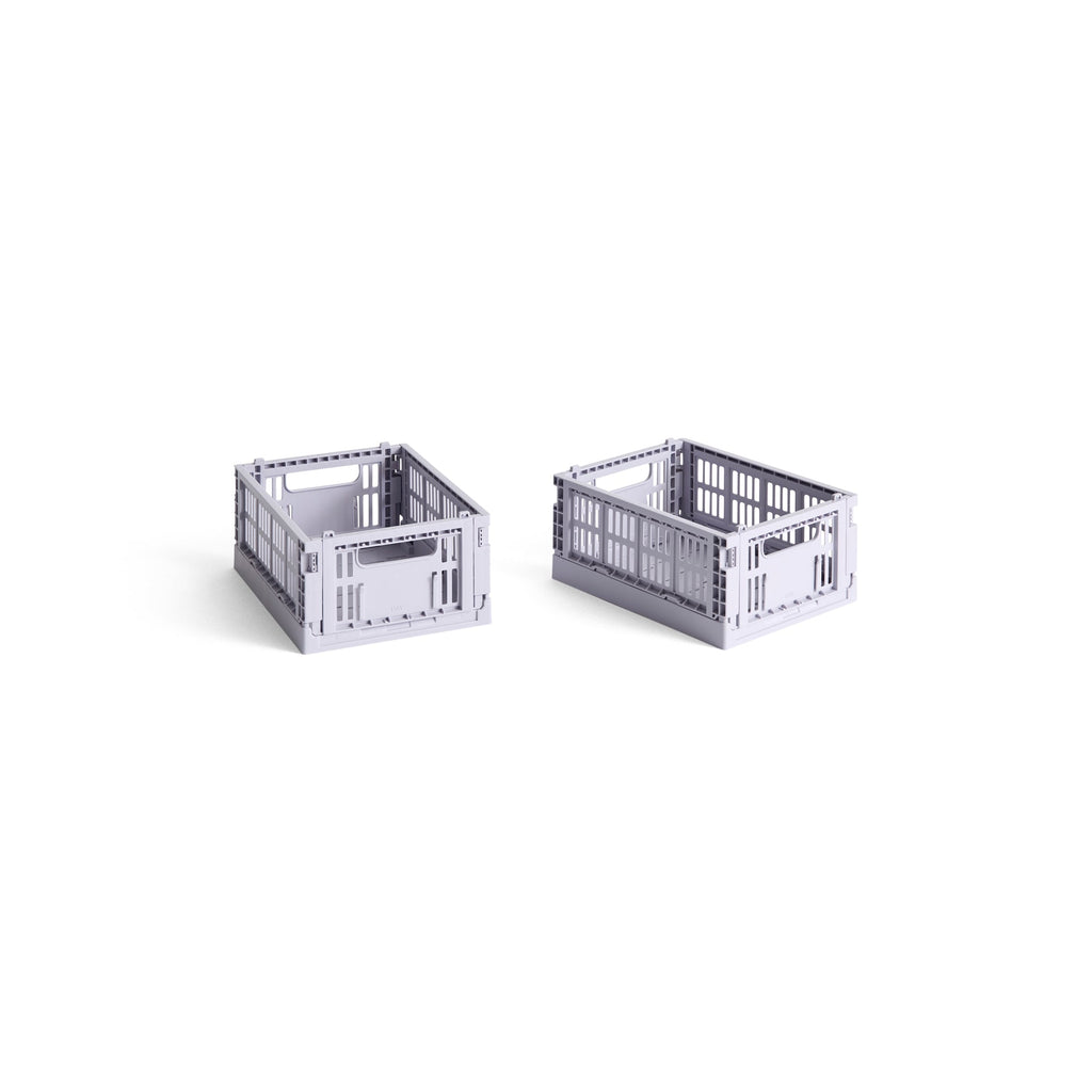HAY Recycled Plastic Collapsible Color Crate - Lavender