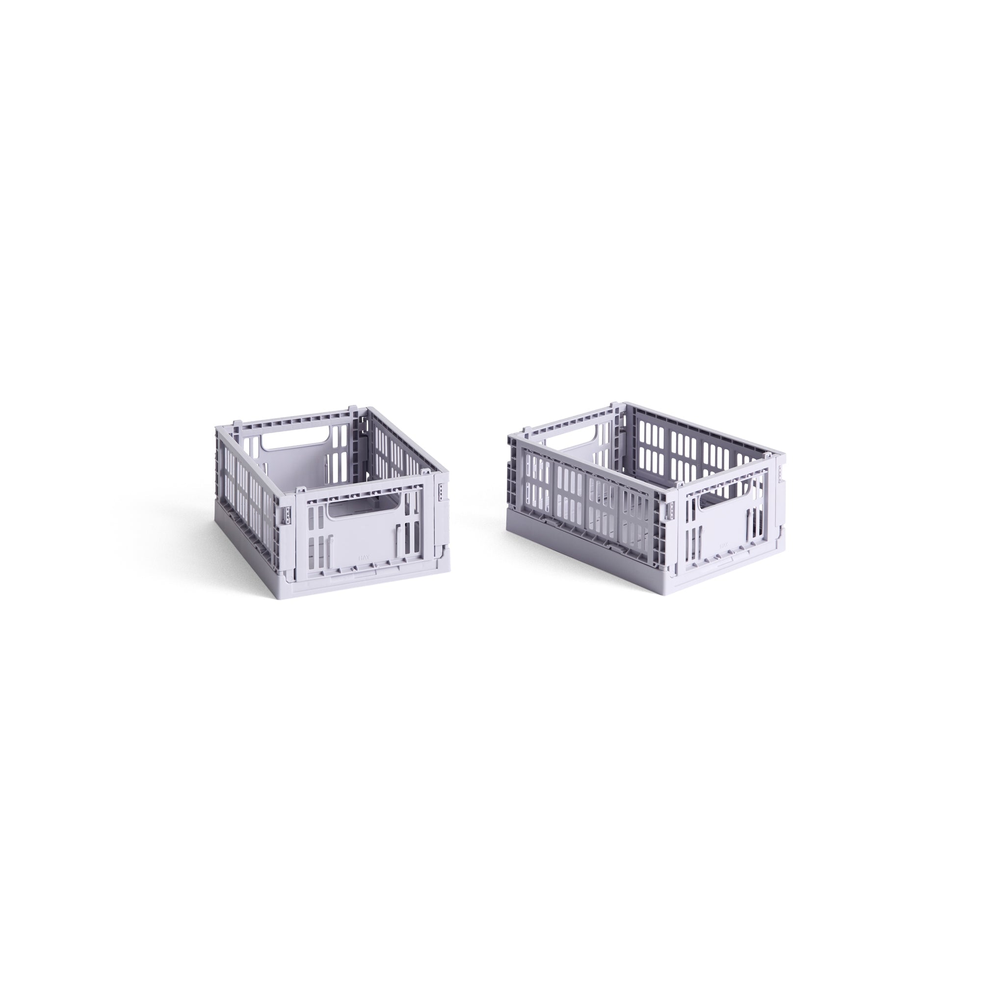 HAY Recycled Plastic Collapsible Color Crate - Lavender