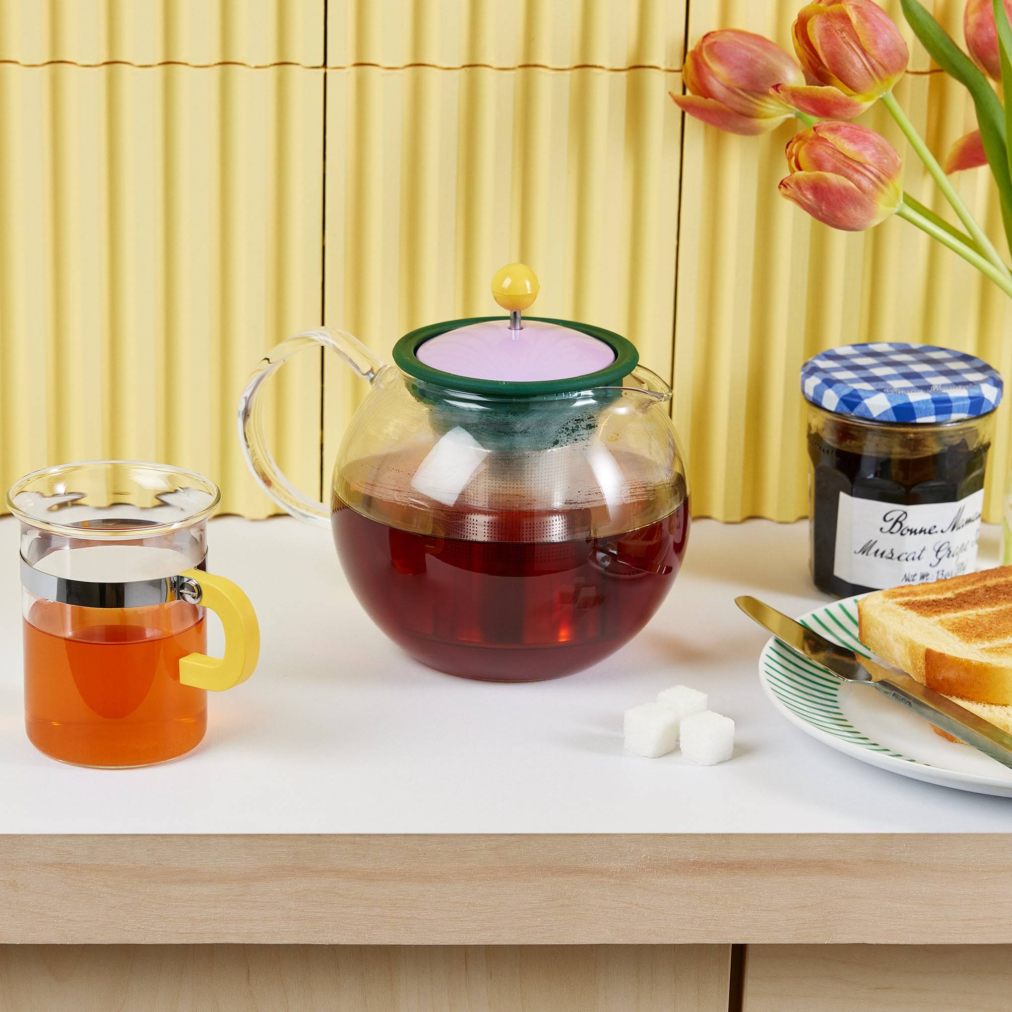 Bodum Assam Brew Teapot - Yellow/ Lilac