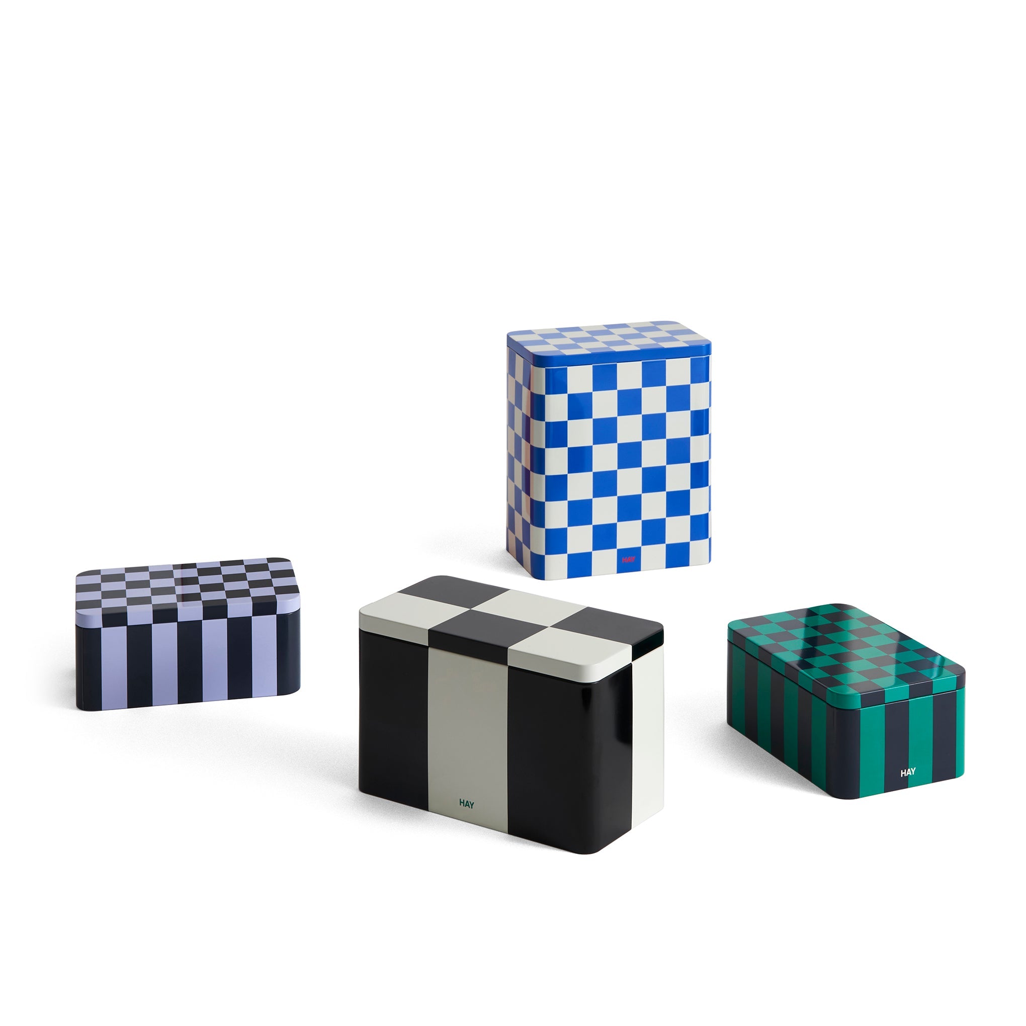 HAY Tin Container - Black/ Off White
