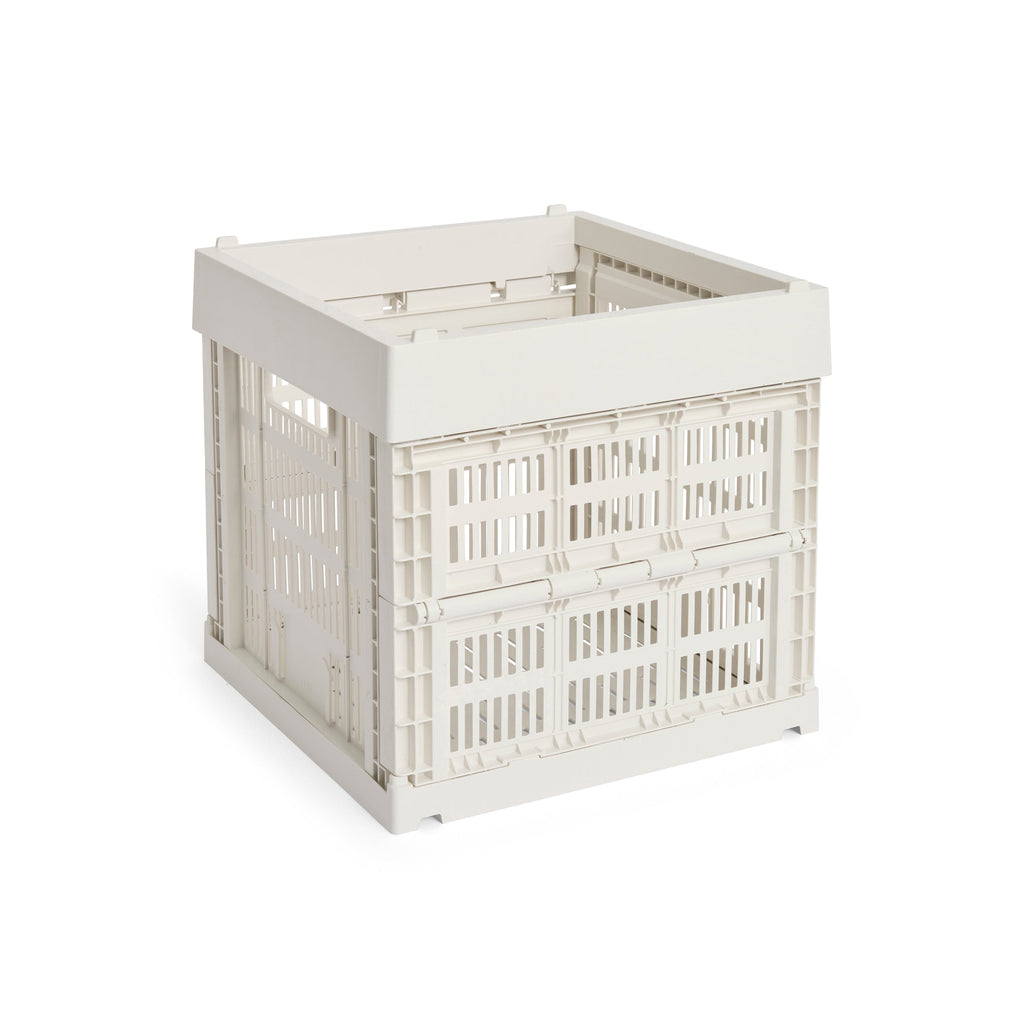 HAY Recycled Plastic Collapsible Color Crate - Off White