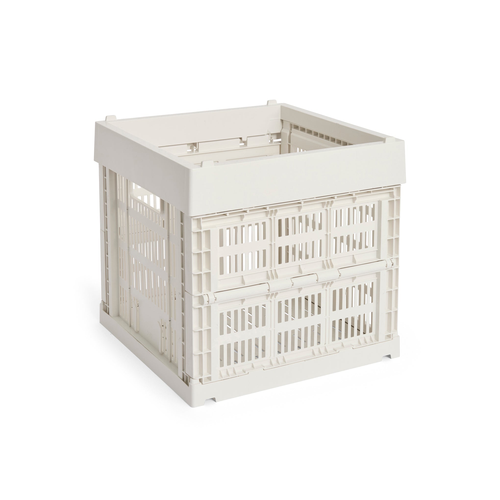 HAY Recycled Plastic Collapsible Color Crate - Off White