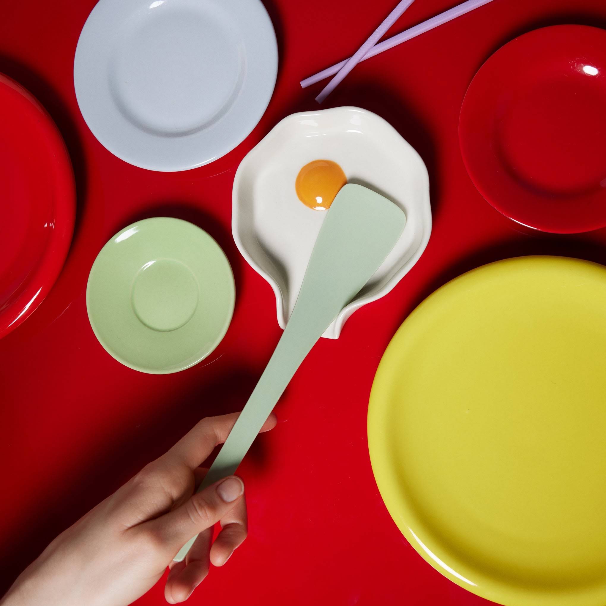 Sunny Side Up Egg Stoneware Spoon Rest