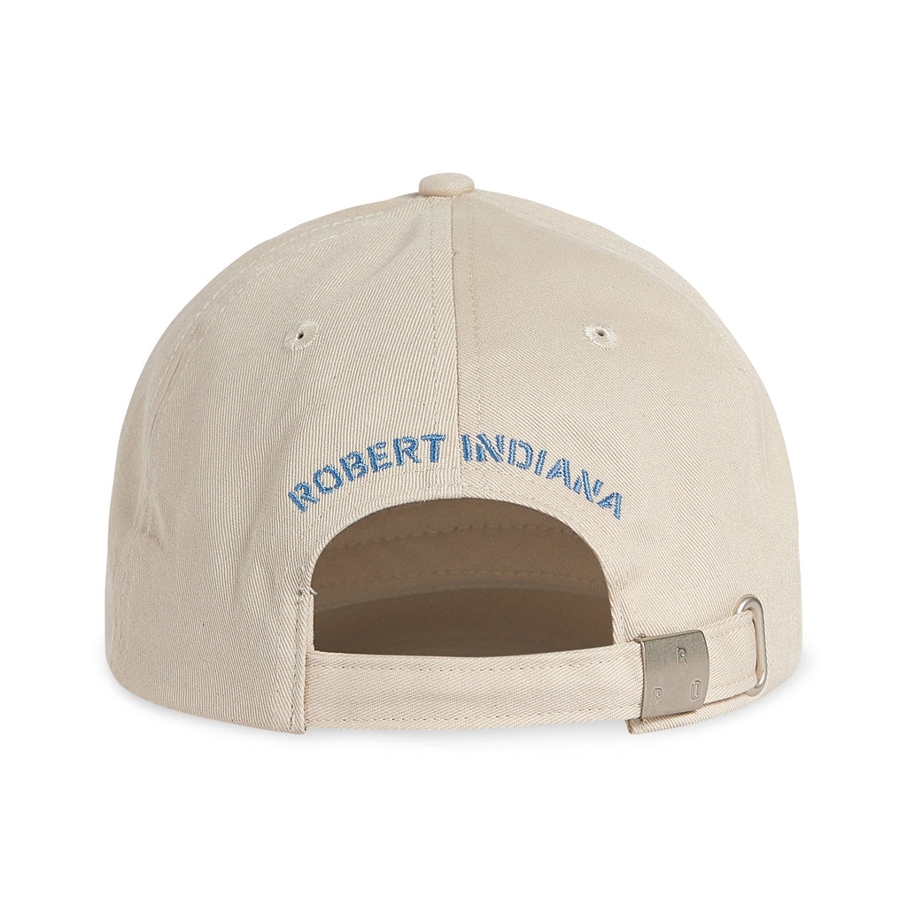 Robert Indiana LOVE Cotton Canvas Baseball Cap - Ivory