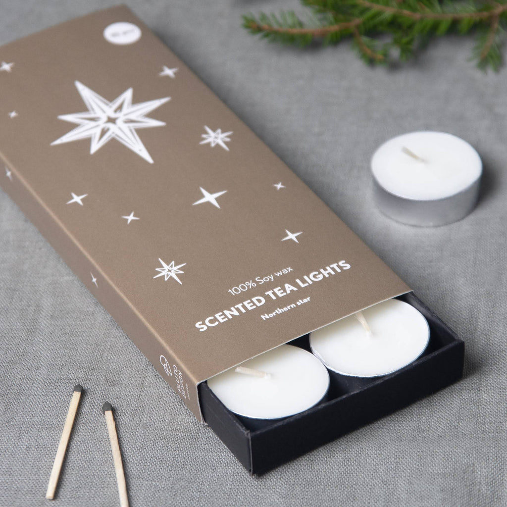 Scented Tea Light Candles - Set of 4 - Multi
