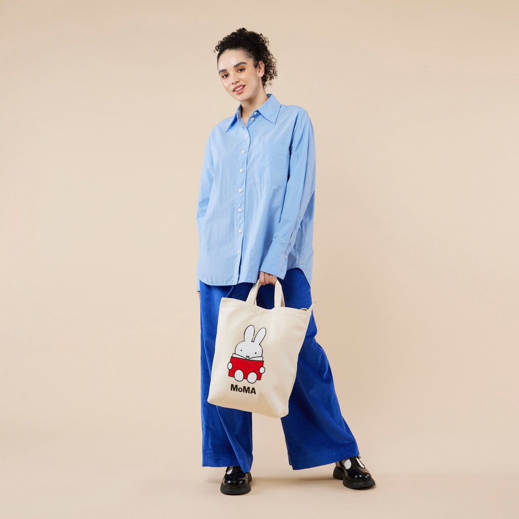 MoMA Miffy Baggu Recycled Cotton Zip Duck Bag