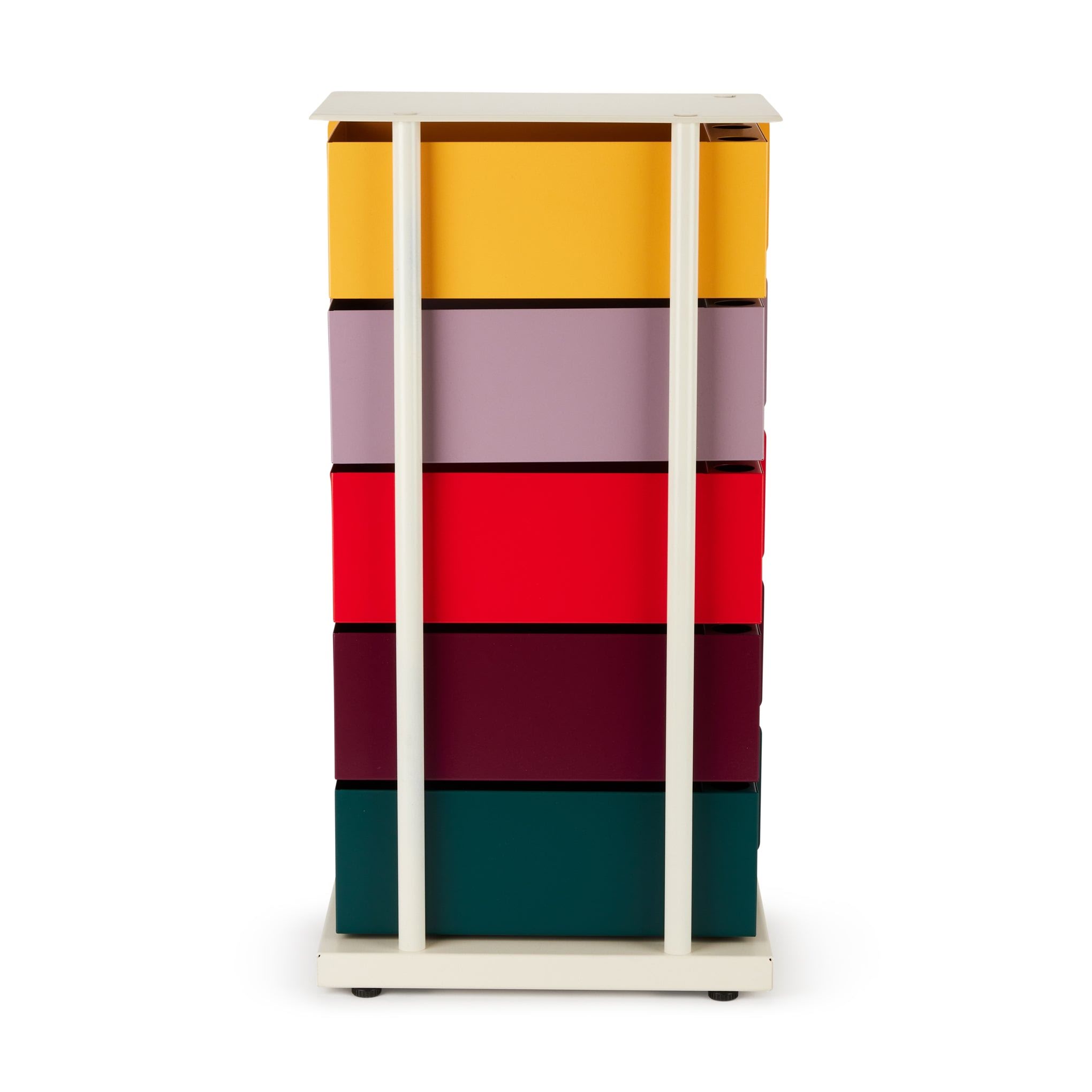 5-Drawer Pivot Cabinet - Yellow/ Red/ Green