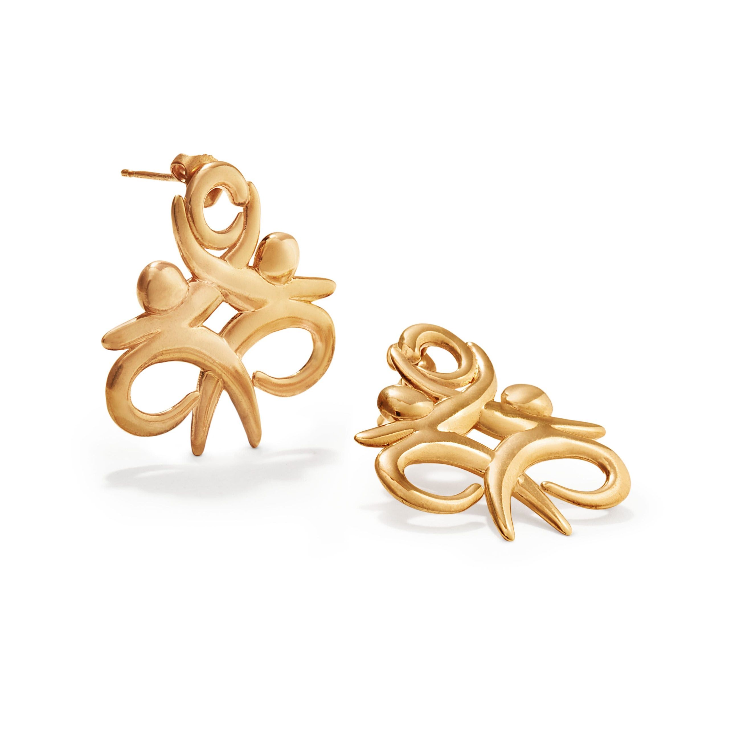 Moving Together Stud Earrings - Large