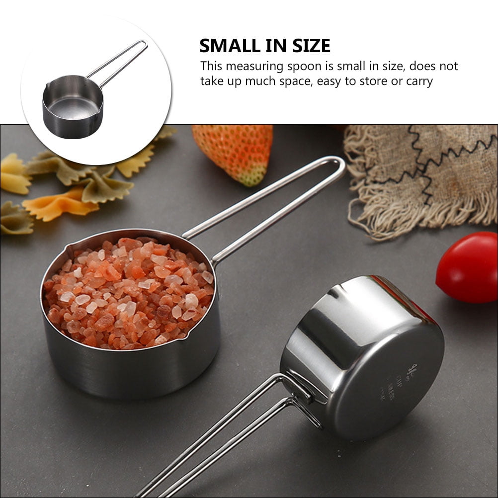 Stainless Steel Measuring Spoons Baking Tools Kitchen Cup Seasoning Scale (1/4cup 60ml) Creamer