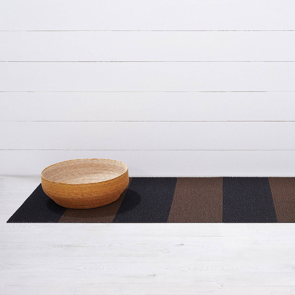 Chilewich Duo Stripe Shag Mat - Mocha