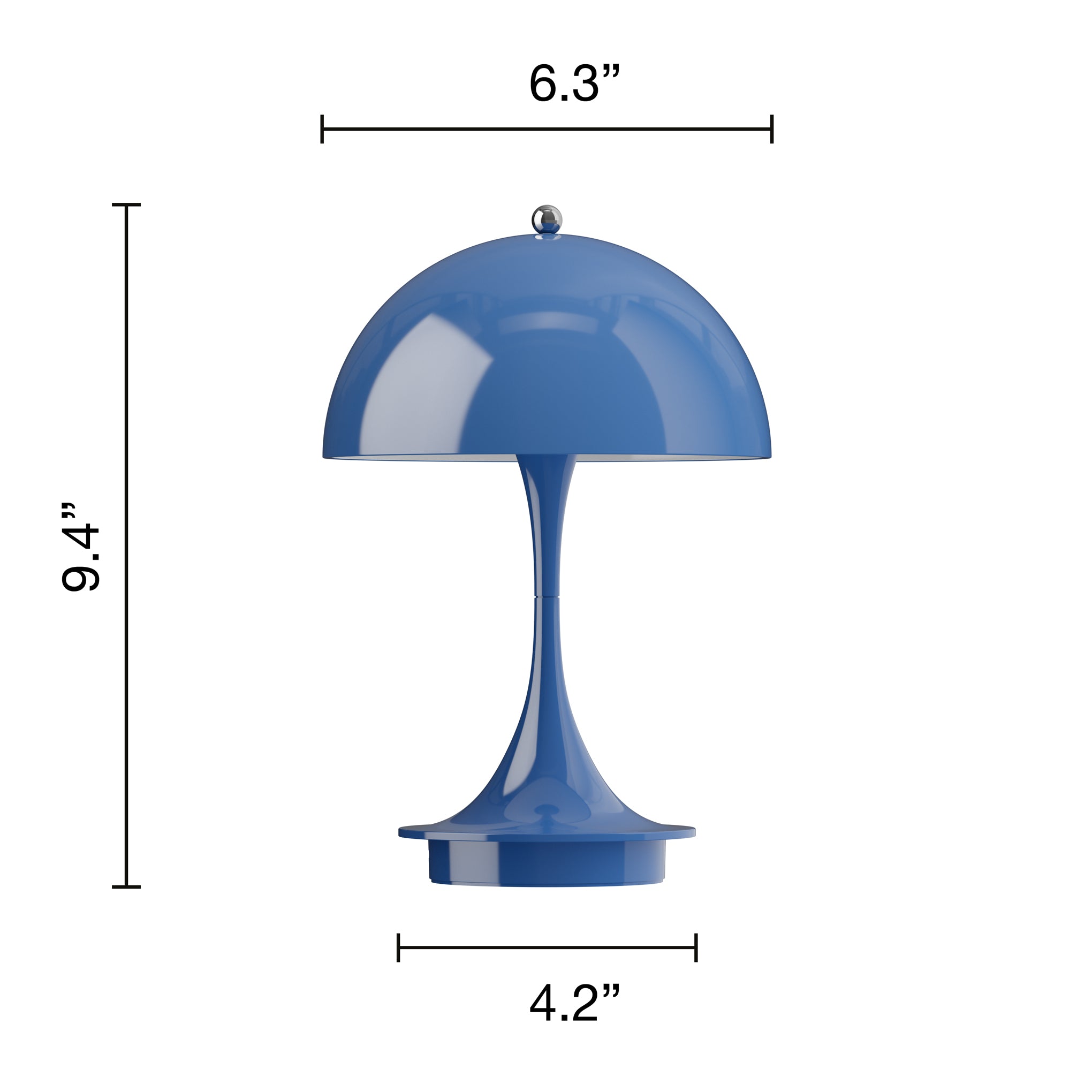 Panthella 160 Portable Table Lamp - Indigo