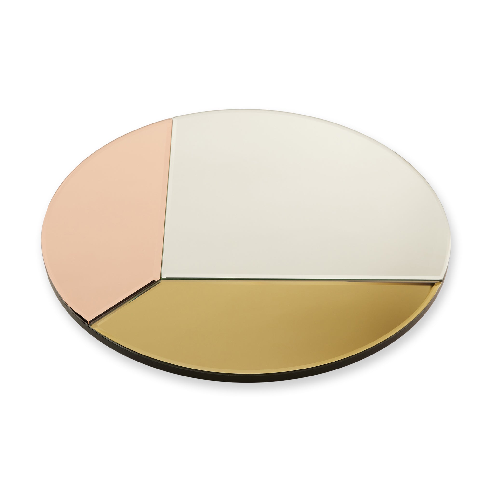 Round Mosaic Mirror - Pink/ Gold