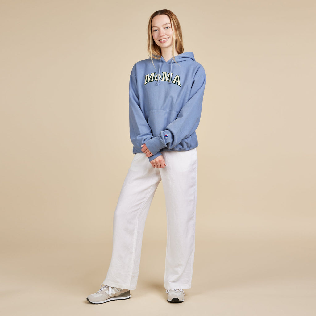 Champion Garment-Dyed Hoodie - MoMA Edition - Wildflower Pale Blue