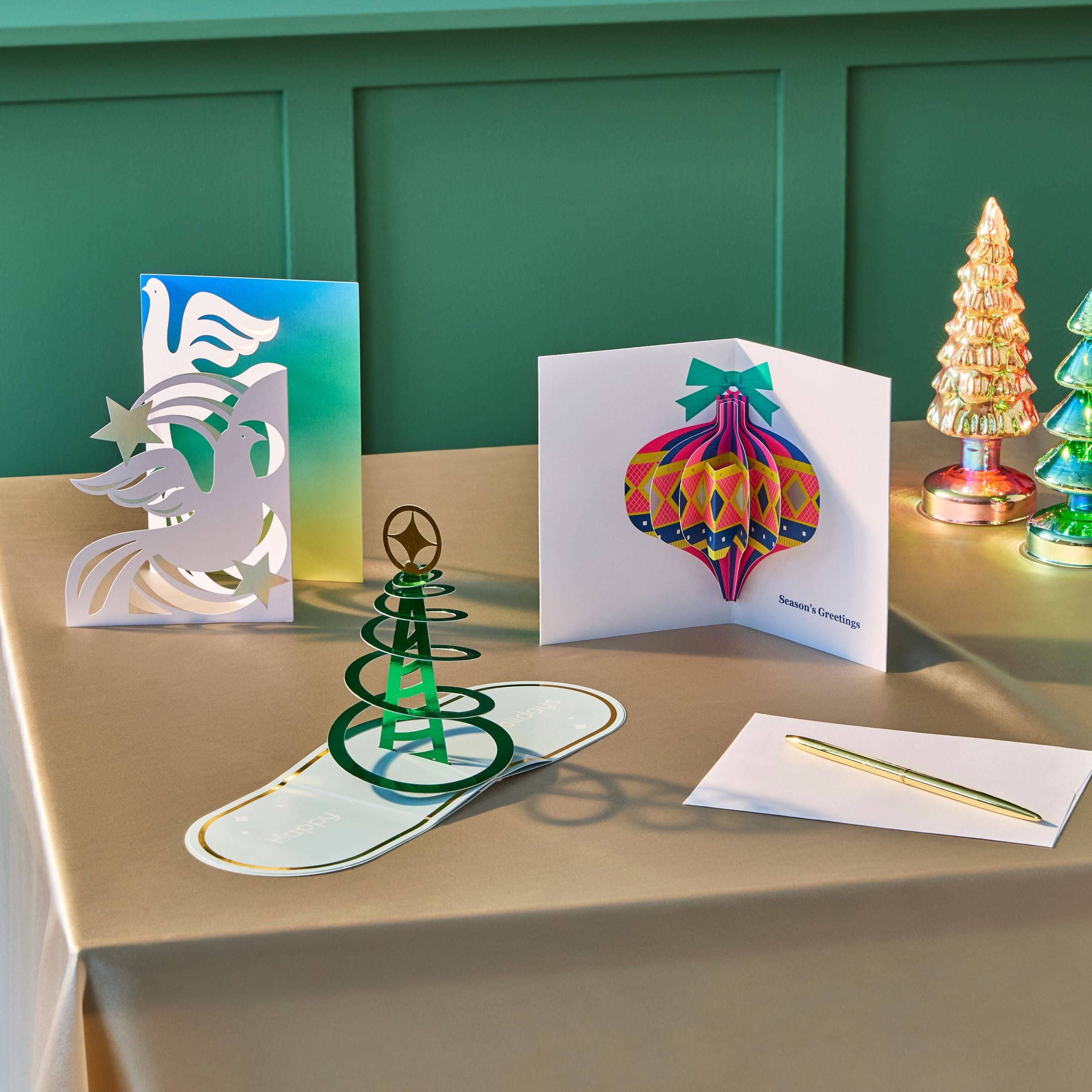 Cosmic Tree Holiday Pop-Up Cards - Set of 8
