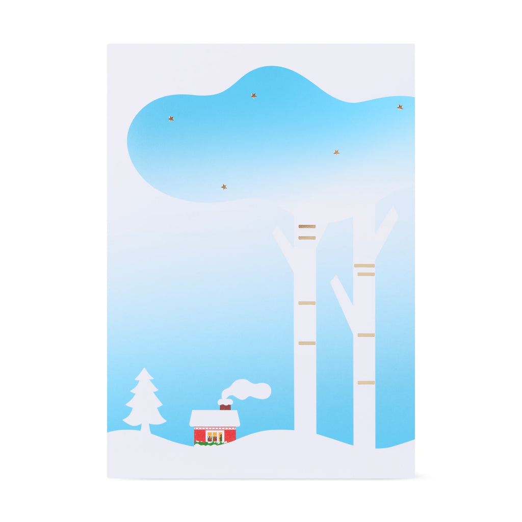 Christmas Cabin Holiday Pop-Up Cards - Set of 8