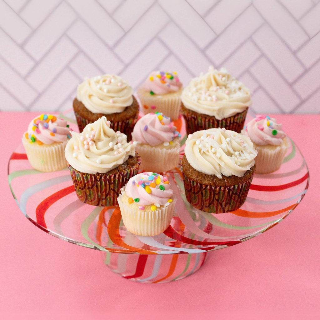 Reversible Cake Stand/Chip &amp; Dip Glass Platter