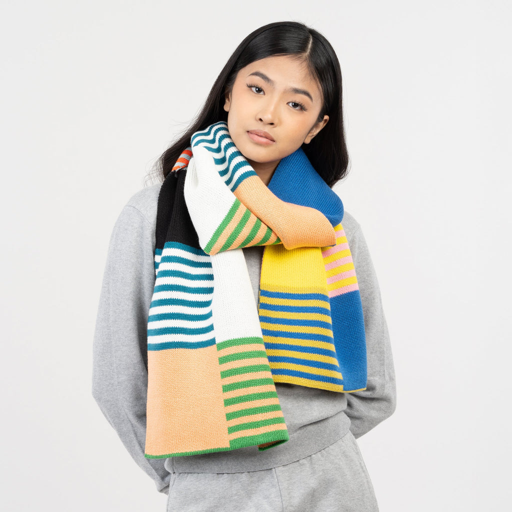 Verloop Oversized Block Stripe Scarf