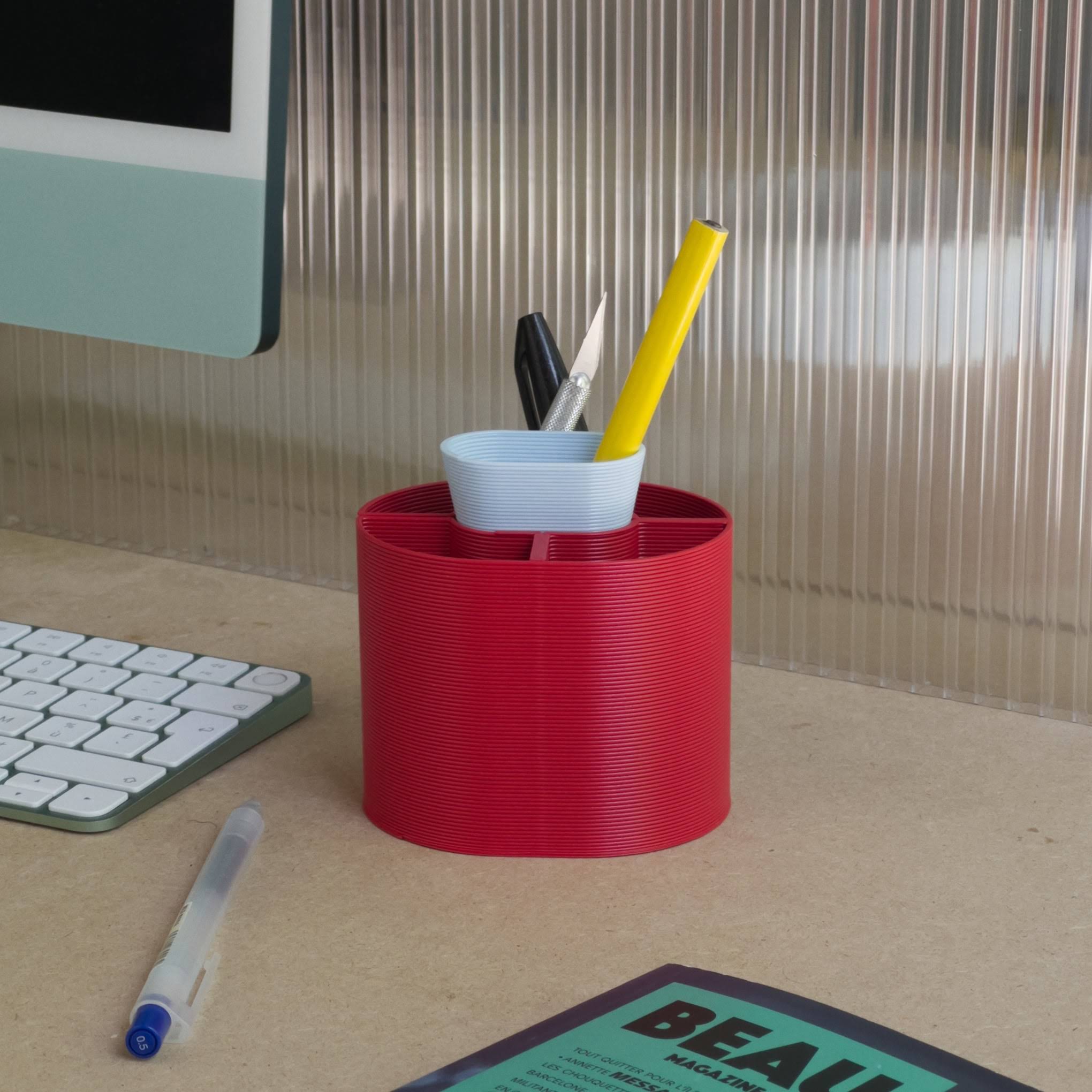 Henri 3D-Printed Recycled Plastic Pencil Cup