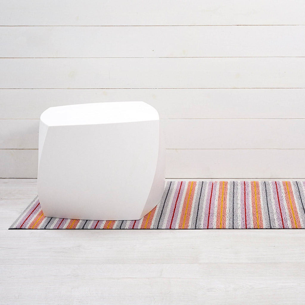 Chilewich Ribbon Stripe Shag Floor Mat - Bon Bon
