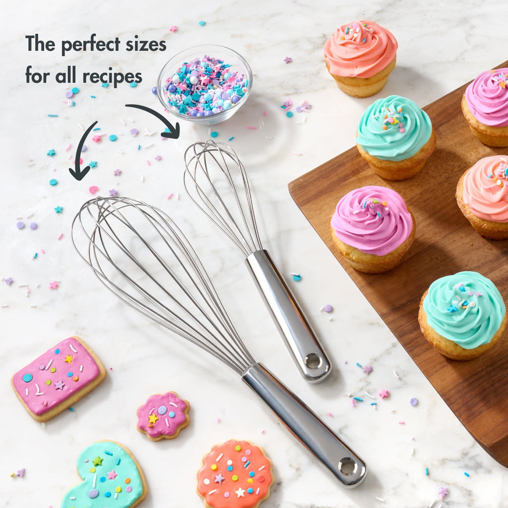 2 Piece Stainless Steel Balloon Whisk, 11.8 inch and 8.85 inch
