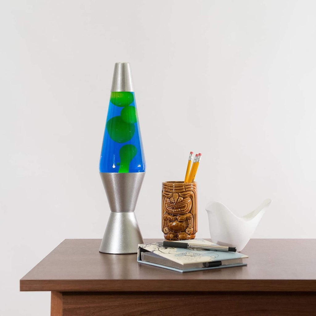 14.5'' LAVA Lamp - Yellow/Blue/Silver
