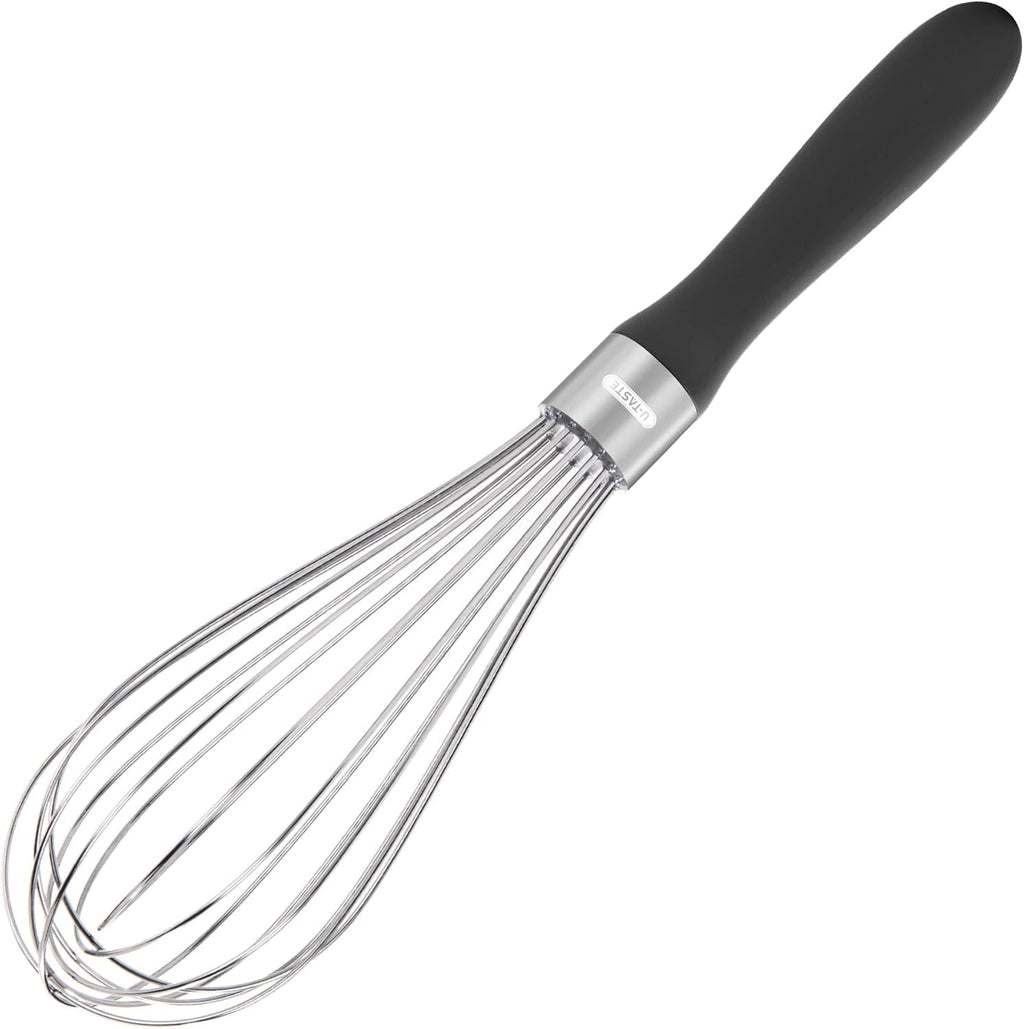 Whisk for Cooking: 18/10 Stainless Steel Kitchen Wire Whisk, Medium Heavy Duty Egg Beater, Manual Bak...