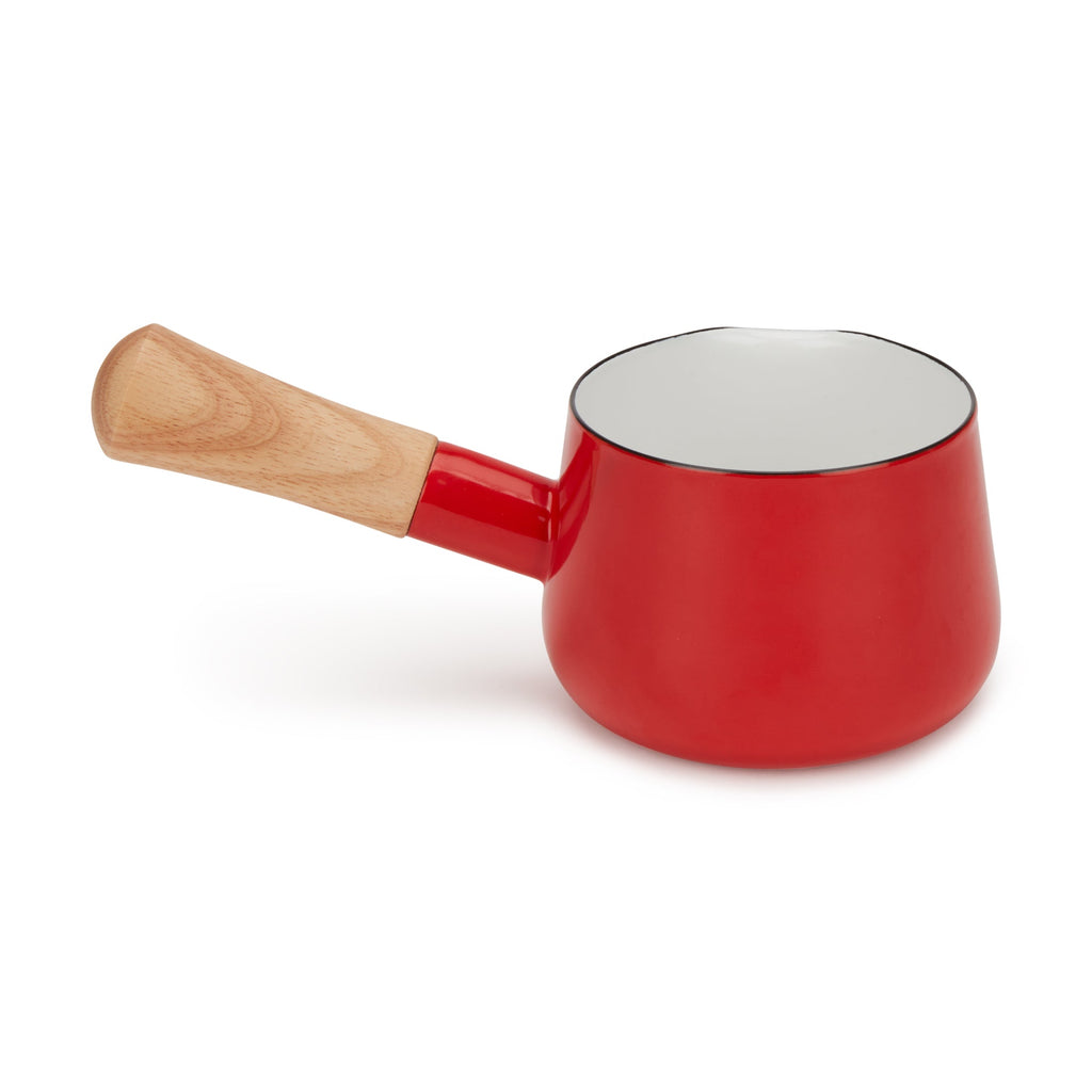 Porcelain Enamel Milk Pan - Red