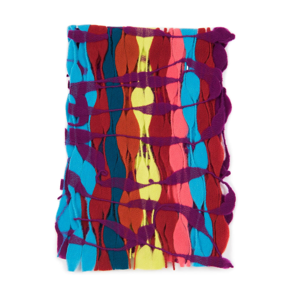 Nuno Threadstray Open-Weave Felted Wool Scarf - Warm Multi
